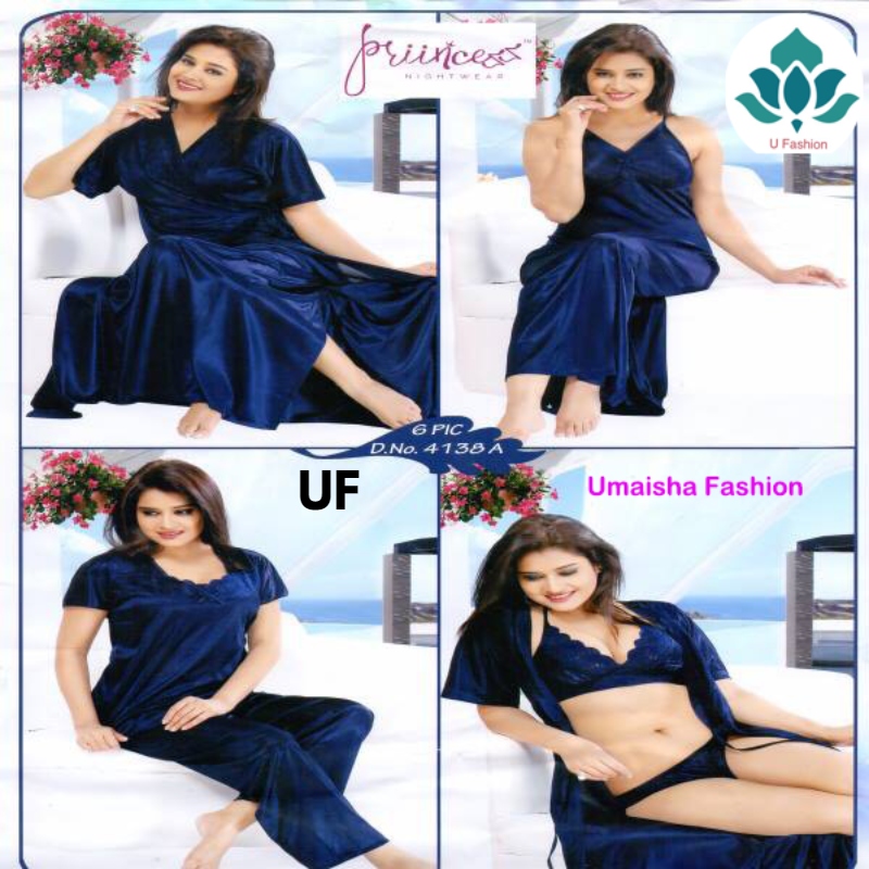 Picture of Fashionable 6 Part Nighty Dress For Ladies - Night Dress For Women - Night Dress For Women