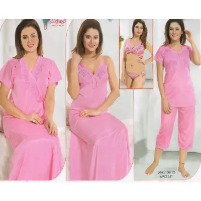 Picture of Fashionable 6 Part Nighty Dress For Ladies - Night Dress For Women - Night Dress For Women