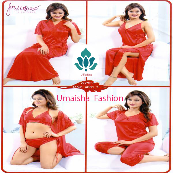 Picture of Fashionable 6 Part Nighty Dress For Ladies - Night Dress For Women - Night Dress For Women
