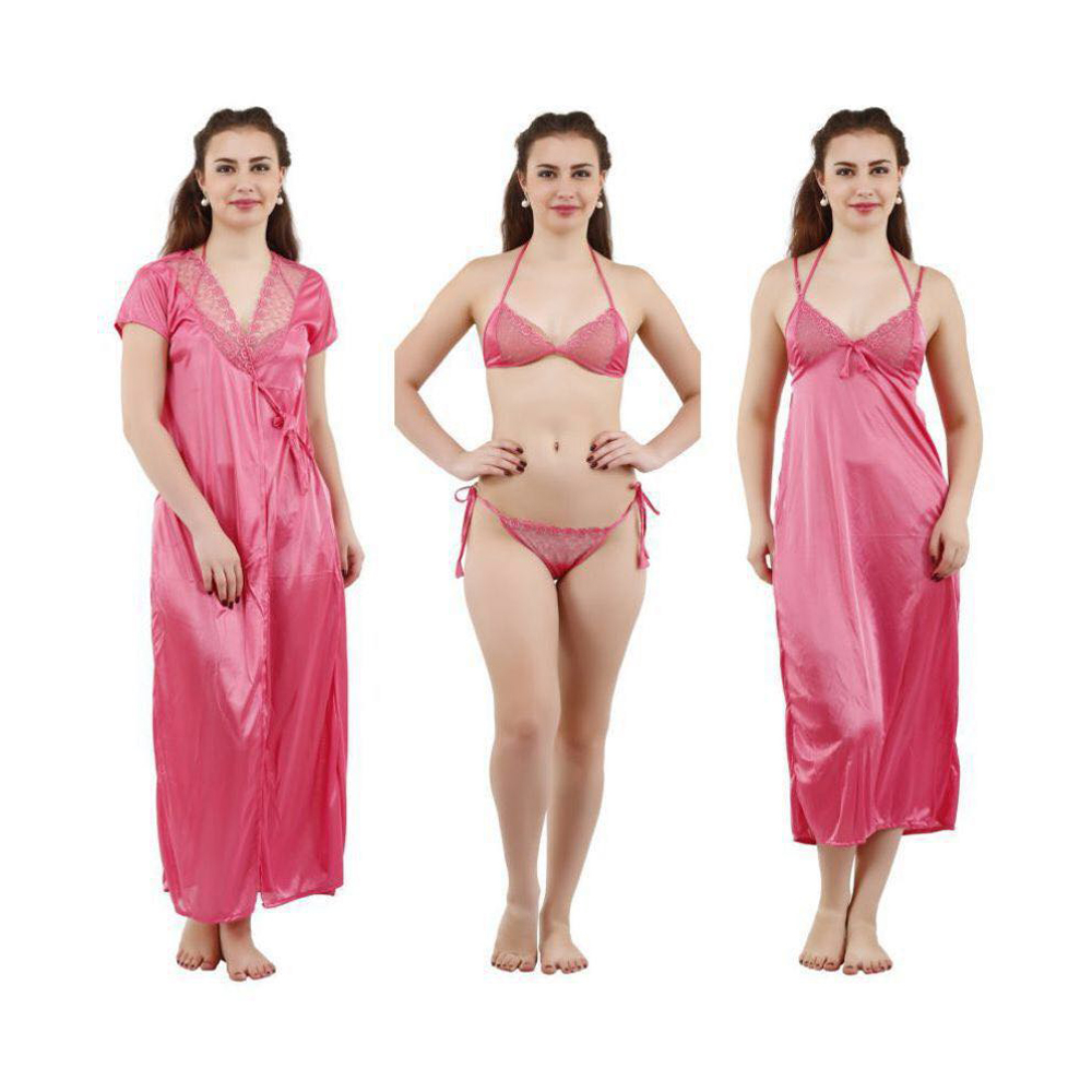 Picture of Night Dress For Women 4 Part Fashionable, Stylish And Comfortable Sleepwear - Night Dress For Women - Night Dress For Women - Night Dress