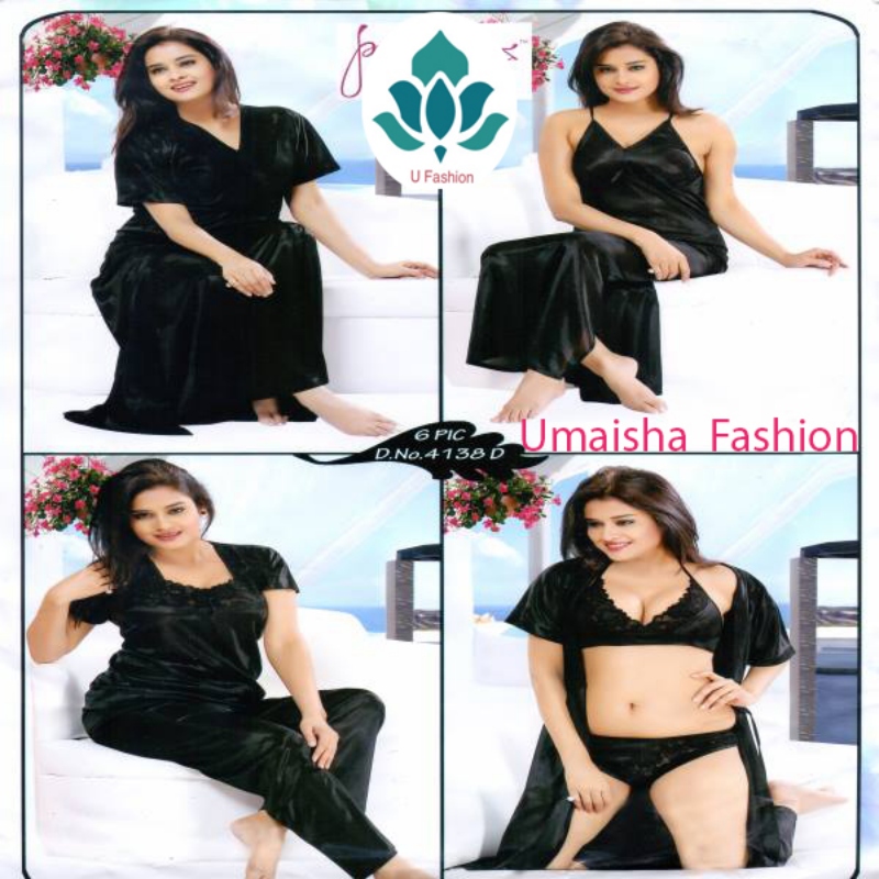 Picture of Night Dress For Women 6 part Fashionable, Stylish and Comfortable Sleepwear - Night Dress For Women - Night Dress For Women