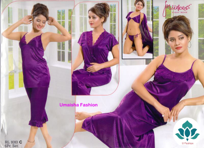 Picture of Night Dress For Women 6 part Fashionable, Stylish and Comfortable Sleepwear - Night Dress For Women - Night Dress For Women
