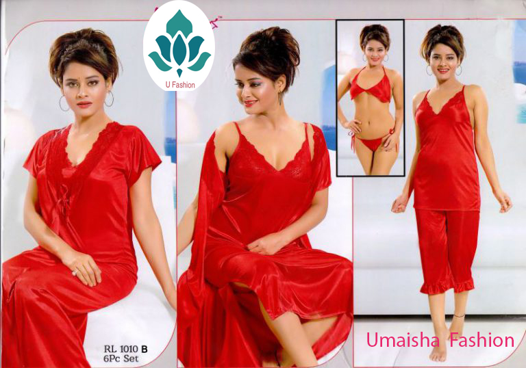 Picture of Night Dress For Women 6 part Fashionable, Stylish and Comfortable Sleepwear - Night Dress For Women - Night Dress For Women