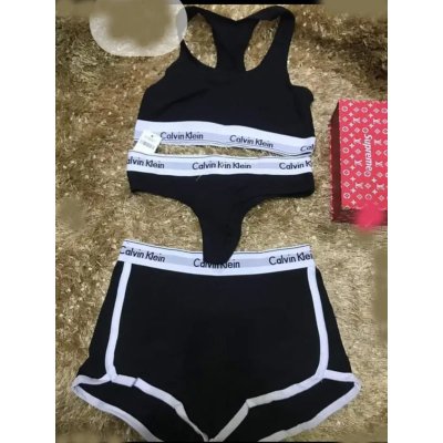 Picture of Women's Modern Cotton Thong, Short Panty and Tops 3 pcs Set