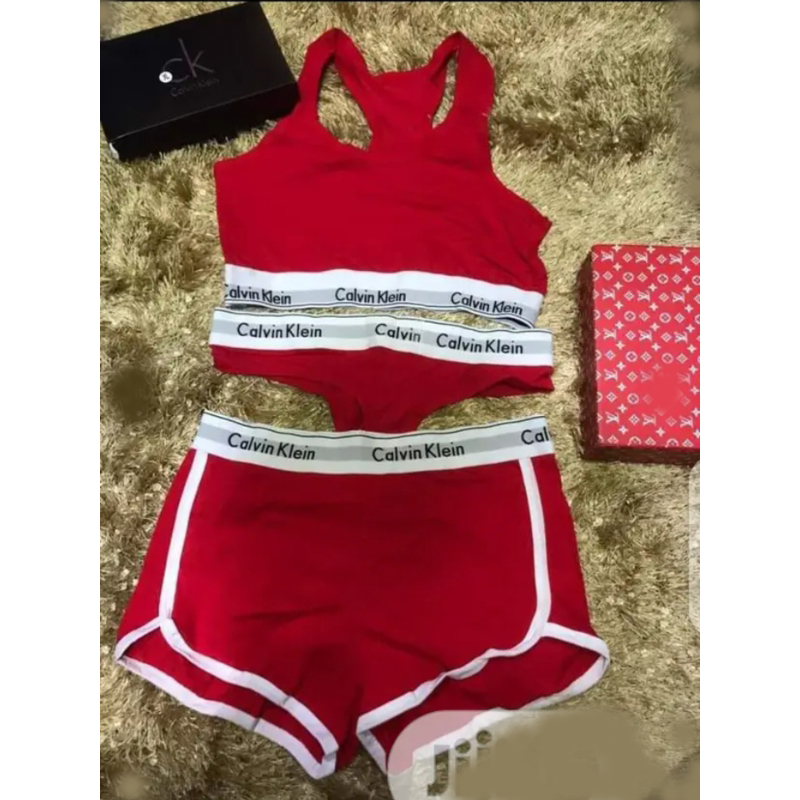 Picture of Women's Modern Cotton Thong, Short Panty and Tops 3 pcs Set