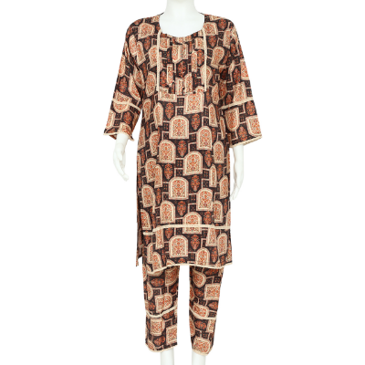 Picture of Pakistani Linen Cotton Latest Design Readymade Two Piece For Girls/Women.