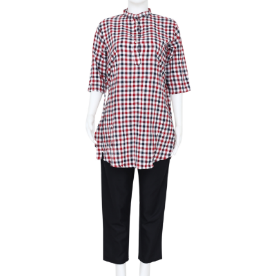 Picture of Umaisha Fashion Womans 2pcs Western Outfit long 36" pant and long 35" shirt set casual wear shirt pants dresses