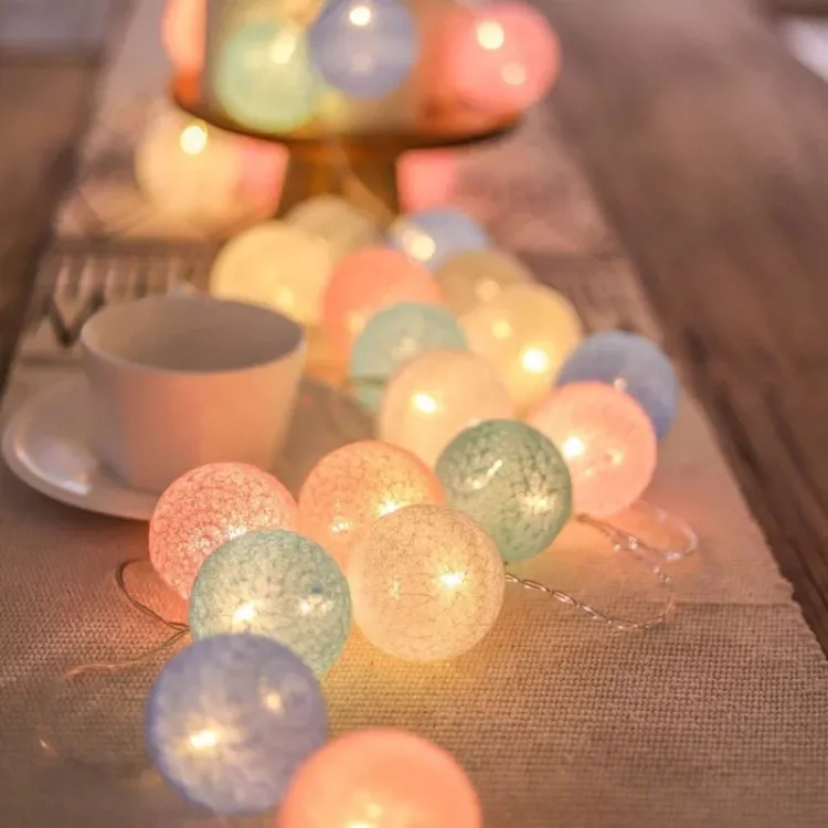 Buy Cotton Ball Garland Fairy Lights-Fairy Lights at Best Price in Bangladesh