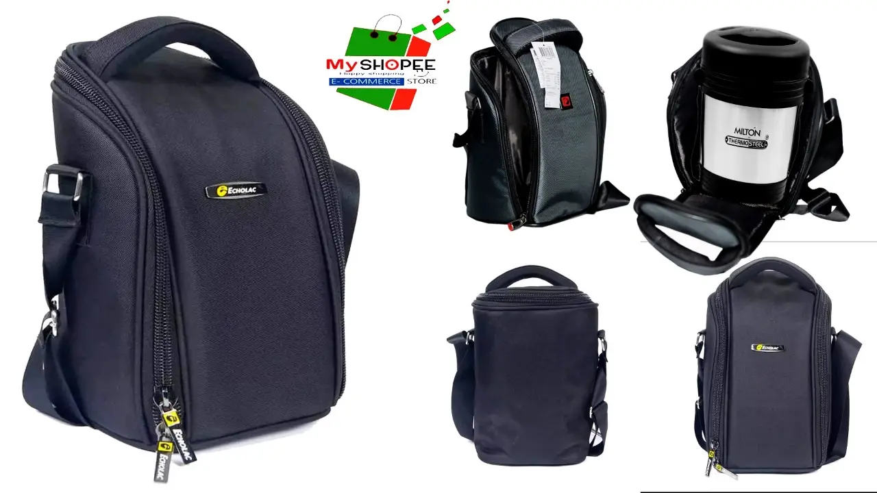 Picture of Portable Lunch Box Bag Food Storage Bag (Adjustable with 3 Pot Lunch Box)