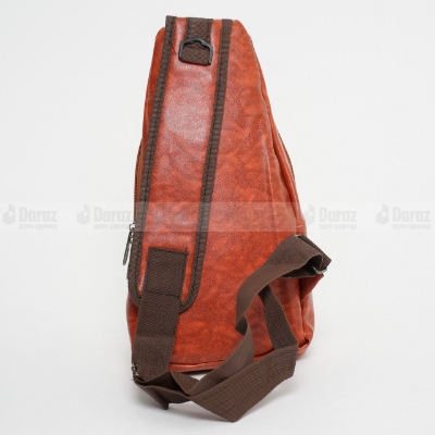 Picture of Crossbody Messenger Bag With Shoulder Belt And Pu Leather Bag Fashion Cross Body PU Leather Bag For Men and Woman Jeep Brown Pu Leather Shoulder Crossbody Bag for Men