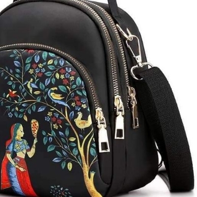 Picture of New Trendy Fashion Printing Mini Backpack for Women Nylon Rucksack Multilayer Crossbody & Shoulder School Bags For Girls Stylish Cute Look Women MY SHOPEE BD
