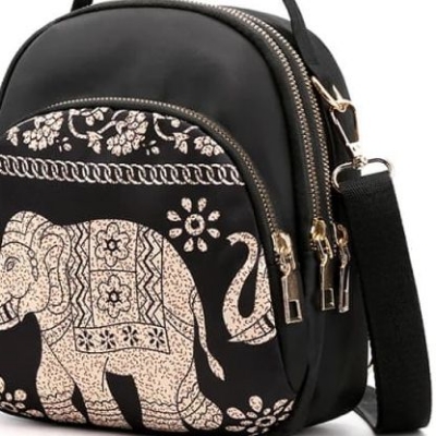 Picture of New Trendy Fashion Printing Mini Backpack for Women Nylon Rucksack Multilayer Crossbody & Shoulder School Bags For Girls Stylish Cute Look Women MY SHOPEE BD