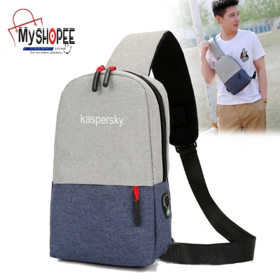 Picture of Men Crossbody Sling  Shoulder bag Premium Canvas Multi Compartment Chest Pack for Casual Travel Bag - myshopeebd