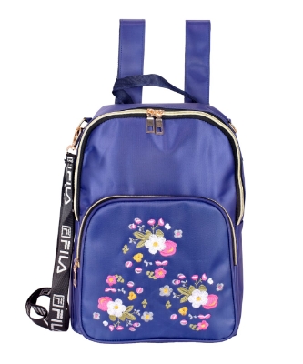 Picture of Flower Embroidery Beautiful Bag Travel Student School Small Casual Printing School Backpack, Large Capacity Nylon Rucksack Multilayer Crossbody & Shoulder Bags, Waterproof Travel Ladies Bags my shopee bd