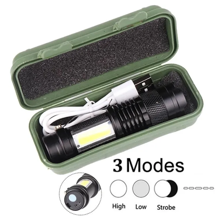 Buy Telescopic zoom flash light xpe + cob at Best Price in Bangladesh