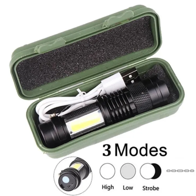 Buy Telescopic zoom flash light xpe + cob at Best Price in Bangladesh