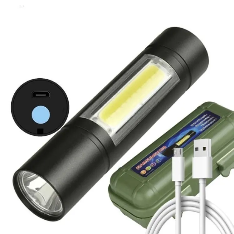 Buy Telescopic zoom flash light xpe + cob at Best Price in Bangladesh