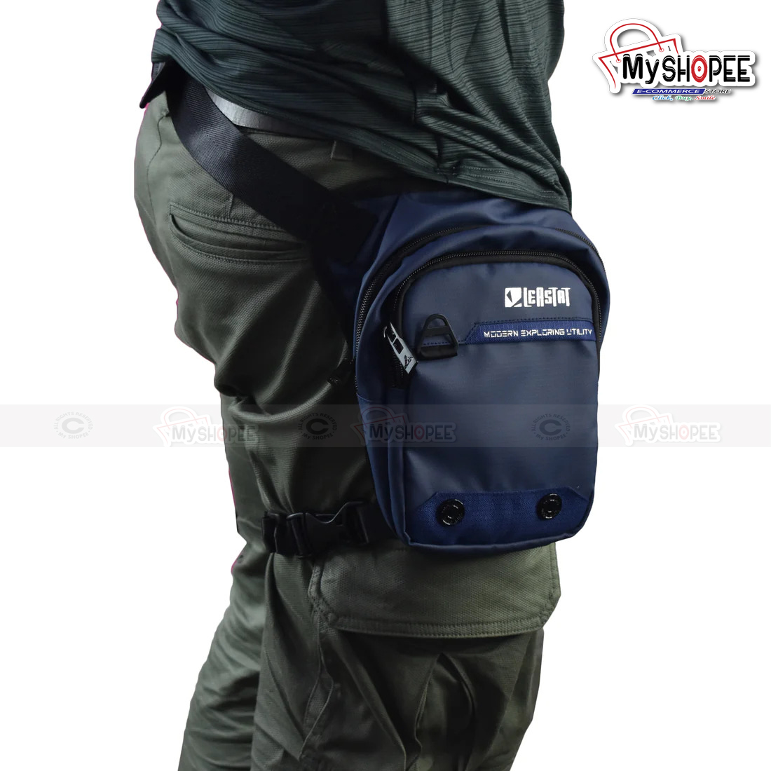 Picture of Fashion Motorcycle Drop Leg Bag  Waterproof Bag Travel Casual Waist Bag bike Backpack Biker Bag / Thai Bag , MY SHOPEE