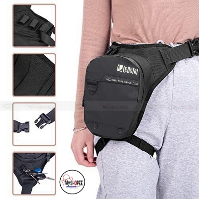 Picture of Fashion Motorcycle Drop Leg Bag  Waterproof Bag Travel Casual Waist Bag bike Backpack Biker Bag / Thai Bag , MY SHOPEE