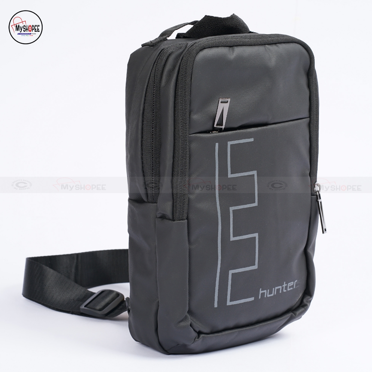 Picture of Men's Shoulder Bag Waterproof Oxford Cross Body Chest Bags Double Layer Zipper Bag High-Capacity - myshopeebd