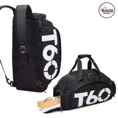 Picture of T60 printing multi-function backpack travel bag gym backpack duffel bag with dry and wet separation pockets ONE  Sports Gym and Travel Backpack Bag Portable Travel Yoga Swimming Fitness Bag