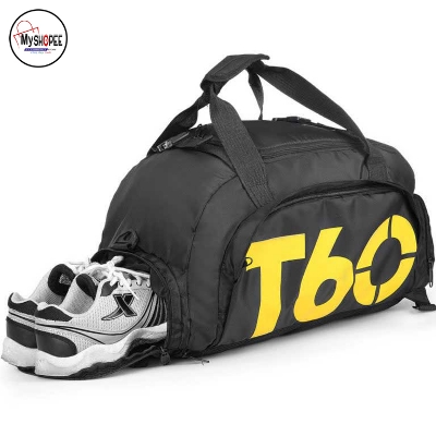 Picture of T60 printing multi-function backpack travel bag gym backpack duffel bag with dry and wet separation pockets ONE  Sports Gym and Travel Backpack Bag Portable Travel Yoga Swimming Fitness Bag