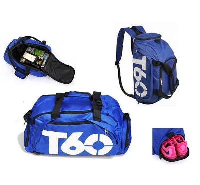 Picture of T60 printing multi-function backpack travel bag gym backpack duffel bag with dry and wet separation pockets ONE  Sports Gym and Travel Backpack Bag Portable Travel Yoga Swimming Fitness Bag