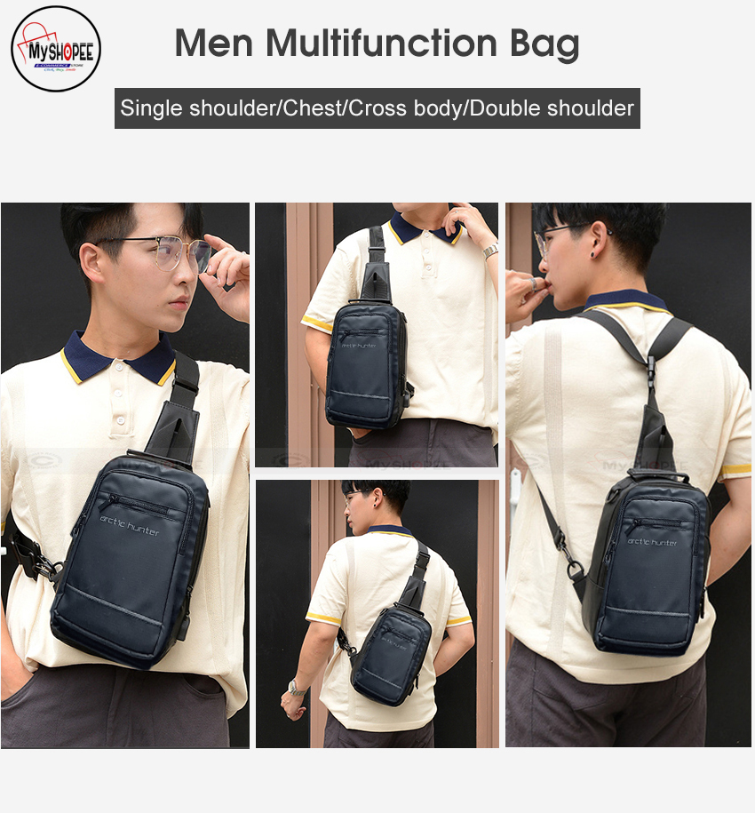 Picture of MY SHOPEE BD - Bag for Boys Chest Pack Multi-functional Chest Bag School Bag  Zipper Bag Sports Bag Waterproof Bag For Men Street Shoulder Bag Messenger Bag Travel Bag Work or Business Bag