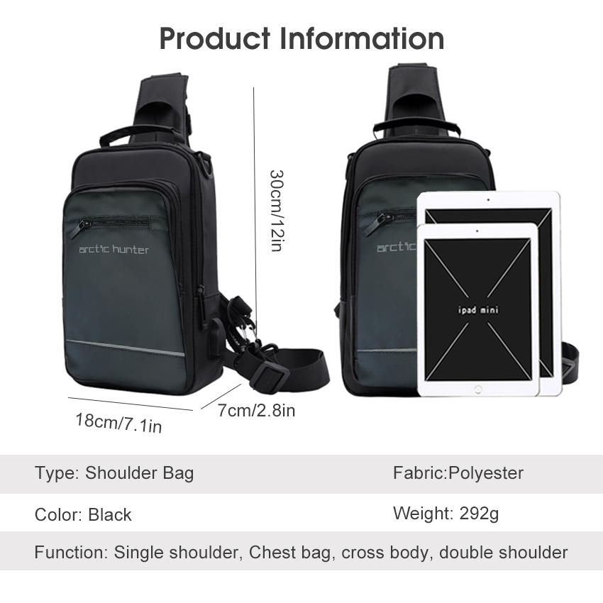 Picture of MY SHOPEE BD - Bag for Boys Chest Pack Multi-functional Chest Bag School Bag  Zipper Bag Sports Bag Waterproof Bag For Men Street Shoulder Bag Messenger Bag Travel Bag Work or Business Bag