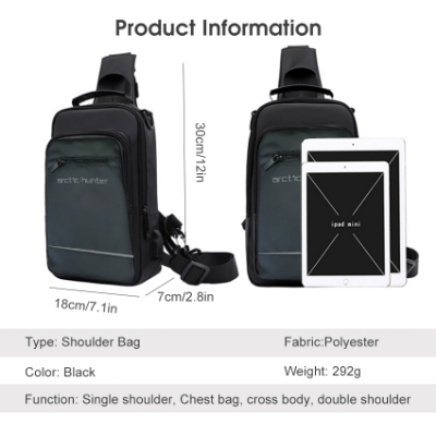 Picture of MY SHOPEE BD - Bag for Boys Chest Pack Multi-functional Chest Bag School Bag  Zipper Bag Sports Bag Waterproof Bag For Men Street Shoulder Bag Messenger Bag Travel Bag Work or Business Bag