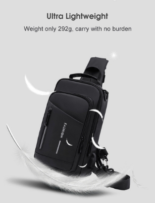 Picture of Men Anti-theft Waterproof Crossbody Bag Multi-Functional Chest Bag Crossbody Bag Smooth Zipper Bag Sports Bag Waterproof Anti-Thief Code Lock Casual Bag Street Shoulder Bag Messenger Bag Versatile Fashion Chest Bag Travel Bag Business Bag MyShopeeBD