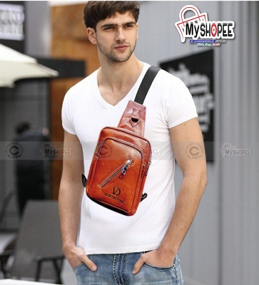 Picture of Pu Leather Premium cross body bag for Men Louiswill Sport Cross Body Bag for men myshopeebd Chest Bag Fashion New Solid Color Men Chest Bag Outdoor Casual Fashion One Shoulder Crossbody Bag