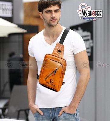 Picture of Pu Leather Premium cross body bag for Men Louiswill Sport Cross Body Bag for men myshopeebd Chest Bag Fashion New Solid Color Men Chest Bag Outdoor Casual Fashion One Shoulder Crossbody Bag