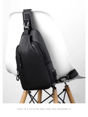 Picture of Men's Shoulder Bag Waterproof Oxford Cross Body Double Layer Zipper Bag High-Capacity Travel Phone Pouch Fashion Bag MyShopeeBD