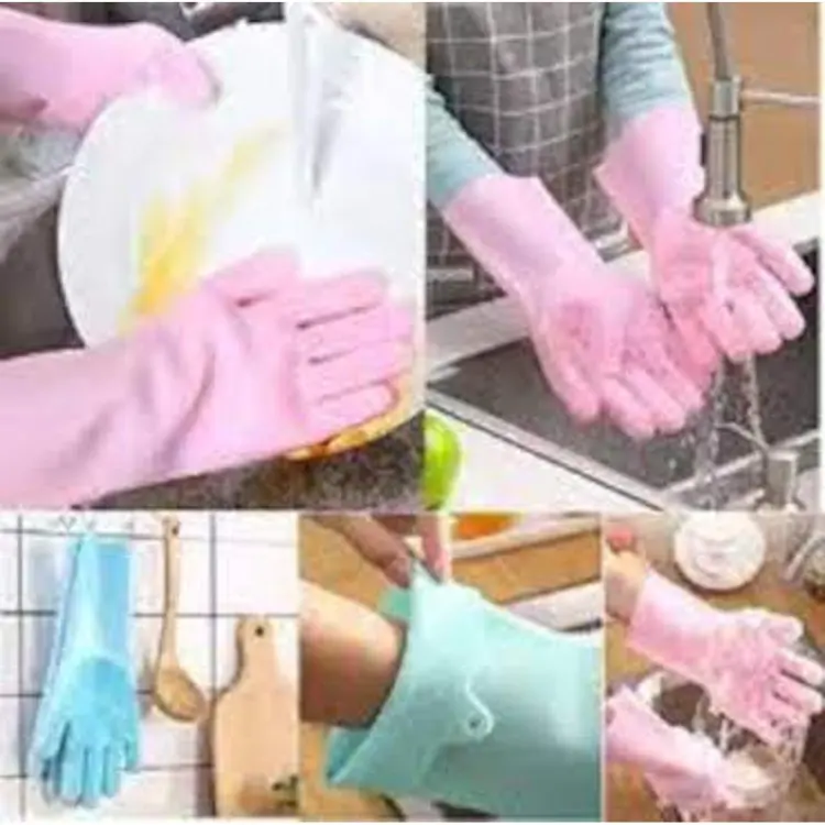 Buy High Quality Silicone Dish Washing Kitchen Hand Gloves - Hand Gloves at Best Price in Bangladesh