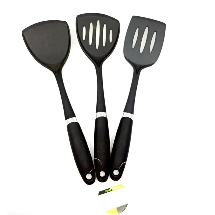 Buy Silicone Non Stick Spoon Premium Quality-Black-3 Piece Set  at Best Price in Bangladesh