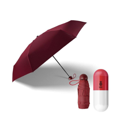 Picture of 7" Mini Folding Capsule Umbrella With Cute Capsule Case