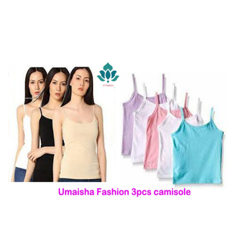 Picture of 3 Pcs Ladies Inner tops For All Season Use Cotton Camisole