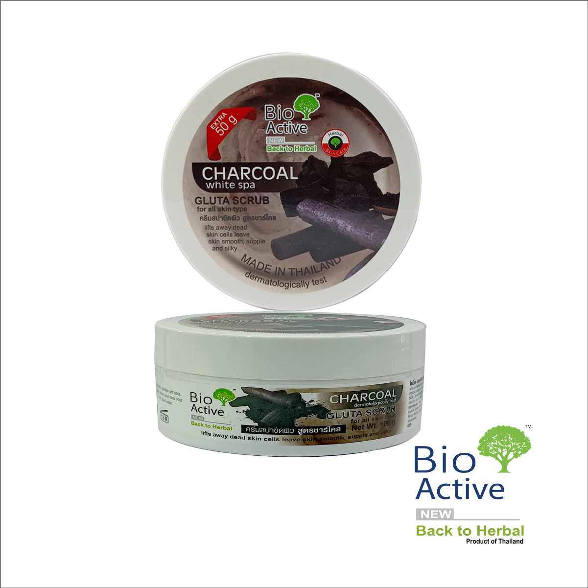 Picture of BIO ACTIVE GLUTA SCRUB CHARCOAL 100G