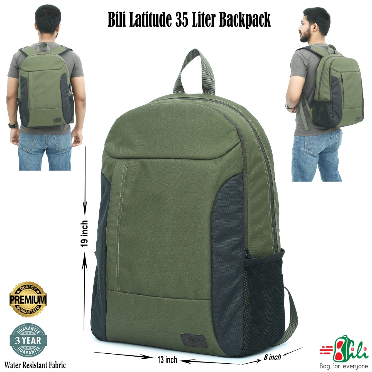 Picture of Bili Online Latitude 35 Liter Backpack Office Backpack School Bag College Bag Tourist Backpack