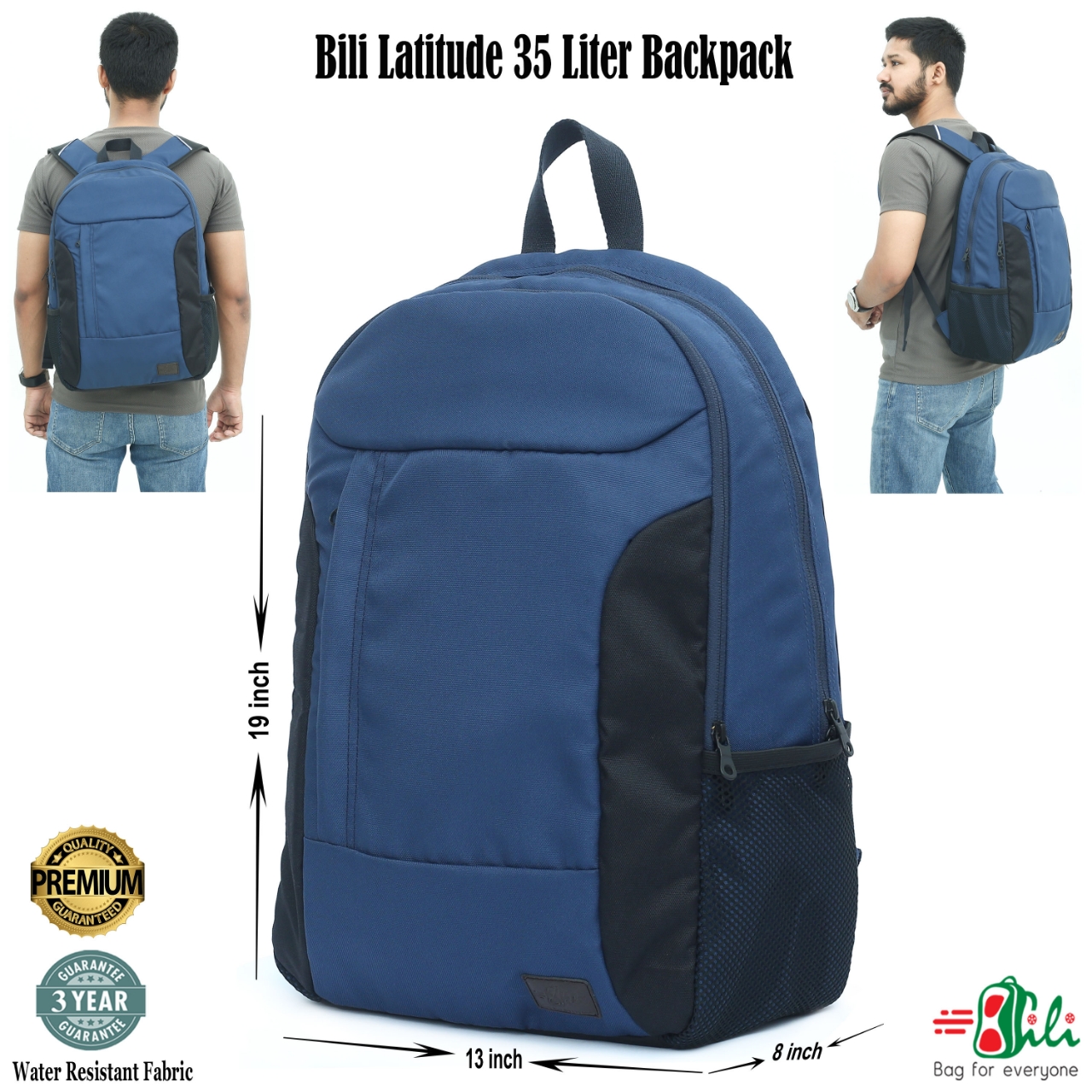 Picture of Bili Online Latitude 35 Liter Backpack Office Backpack School Bag College Bag Tourist Backpack