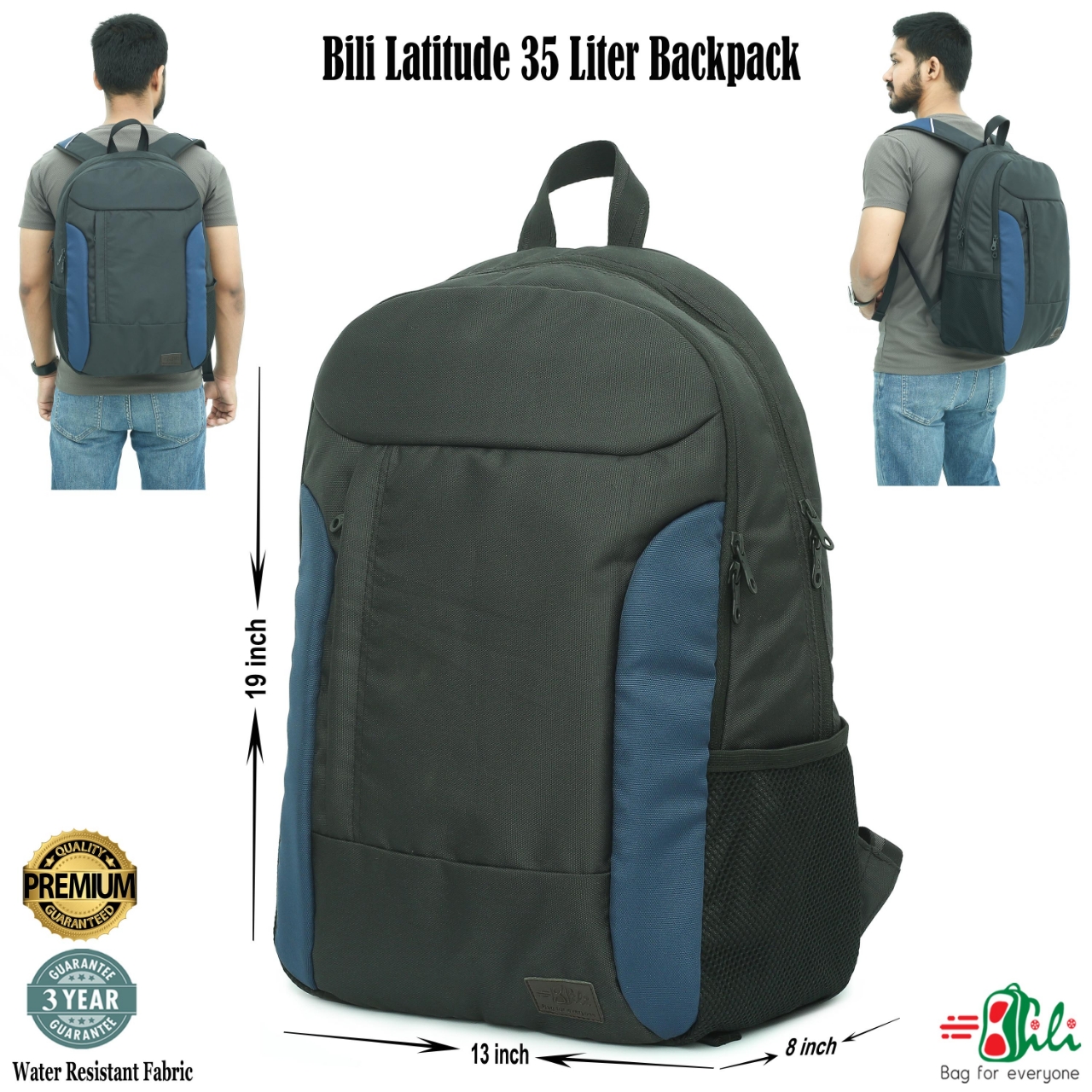 Picture of Bili Online Latitude 35 Liter Backpack Office Backpack School Bag College Bag Tourist Backpack