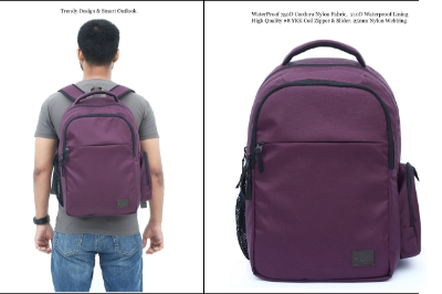 Picture of Bili Online Roar Premium Backpack ( Large Size 30 Liter)-Waterproof Backpack (Plum Magenta) Backpack School Bag College Bag Office Bag