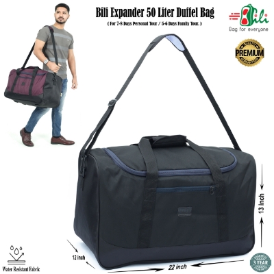 Picture of Bili Online Large Family Travel Bag for 5-6 Days Tour (Matte Black)