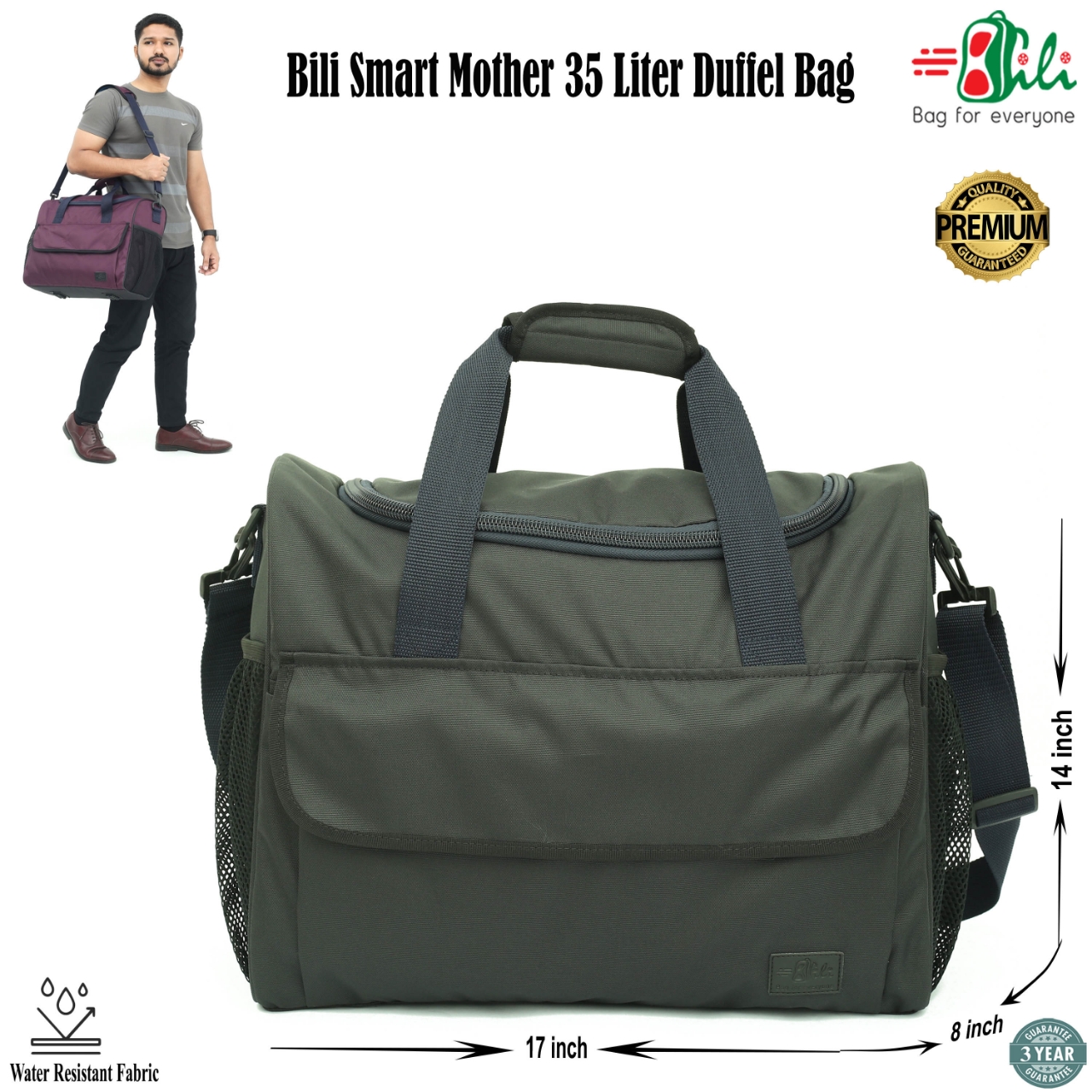 Picture of Bili Online Premium Smart Mother  Waterproof Duffel  - 30 Liter