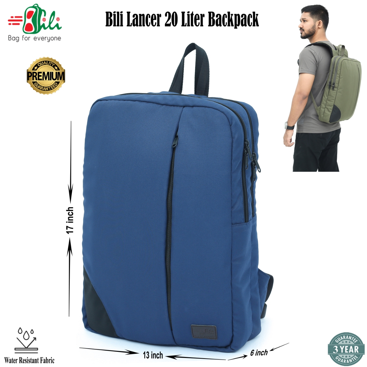 Picture of Bili Lancer 20 Liter Backpack & Laptop Bag