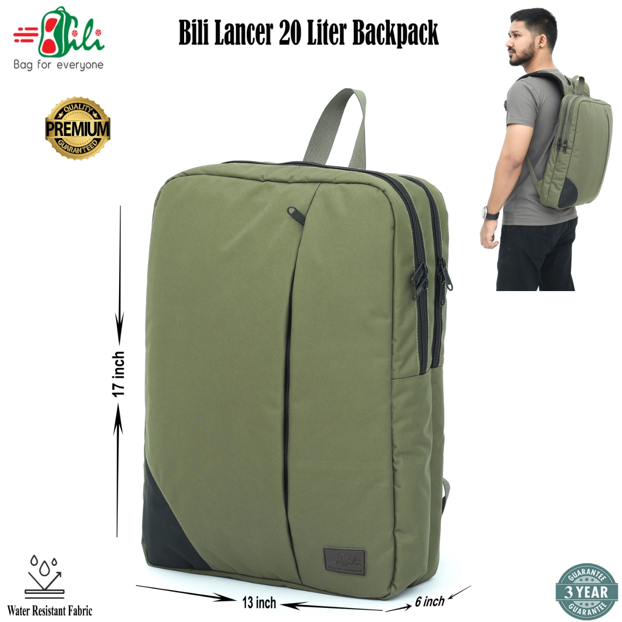 Picture of Bili Lancer 20 Liter Backpack & Laptop Bag