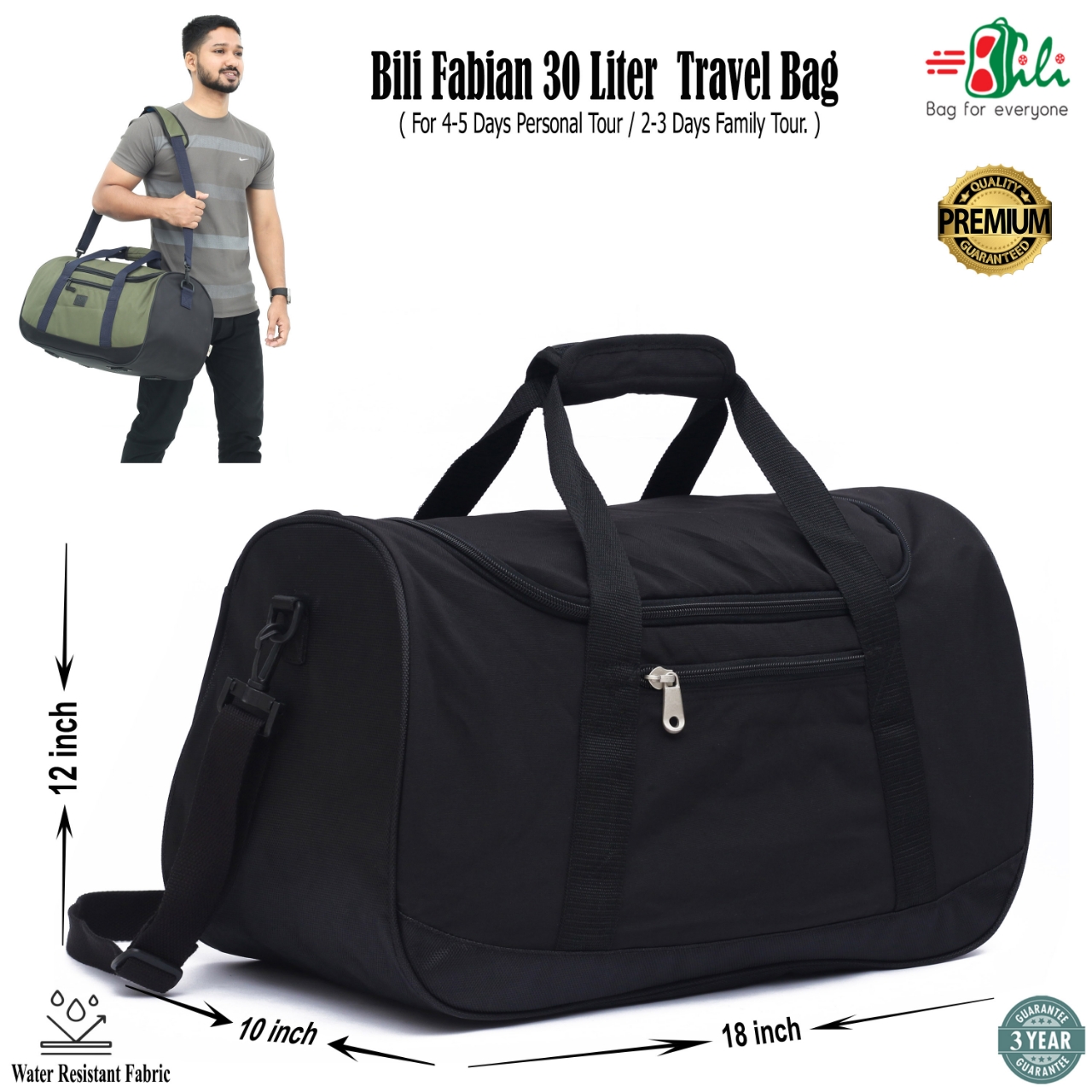 Picture of Bili Fabian Waterproof Duffel Bag/Travel Bag - 30 Liter