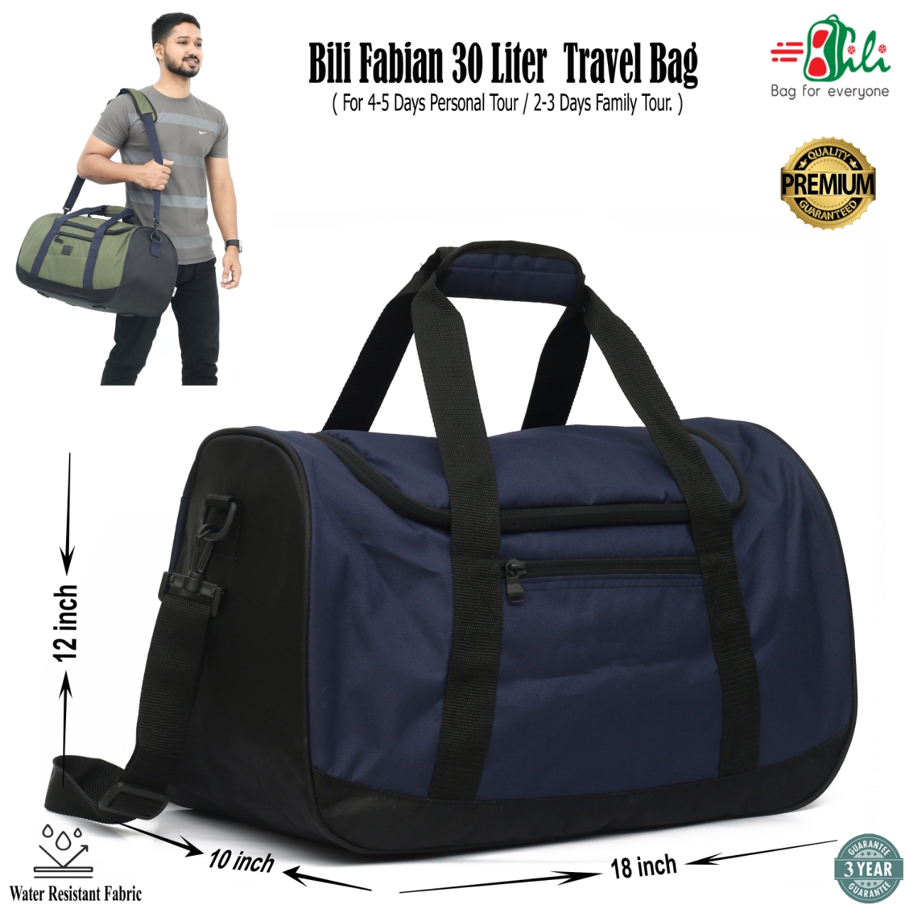 Picture of Bili Fabian Waterproof Duffel Bag/Travel Bag - 30 Liter