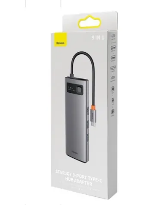 Buy Baseus Metal Gleam Series 9-in-1 Multifunctional Type-C HUB Docking Station Gray （Type-C to HDMI*2+USB3.0*2+USB2.0*1+PD*1+SD/TF*1+RJ45*1） WKWG060013 at Best Price in Bangladesh